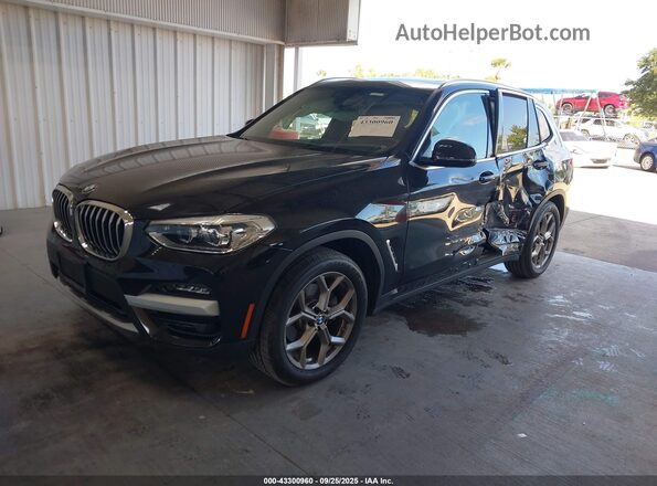 5UXTY3C08L9B17149 2020 BMW X3 Черный Передняя левая четверть
