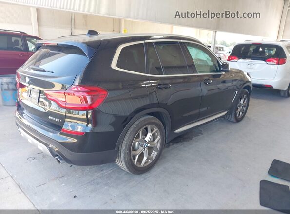 5UXTY3C08L9B17149 2020 BMW X3 Черный Задняя правая четверть