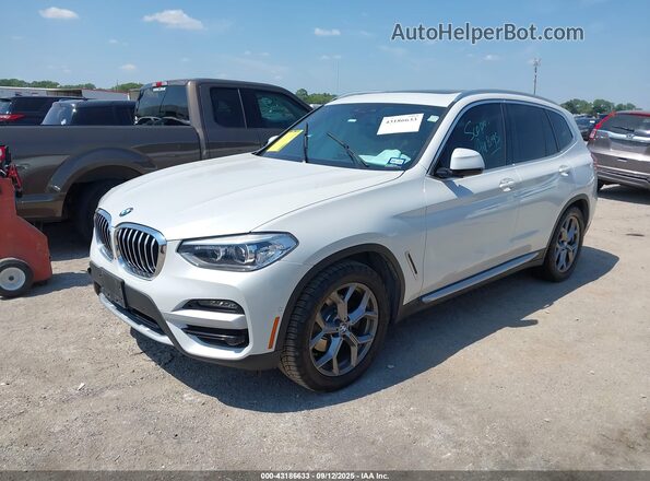 5UXTY3C09L9B29925 2020 BMW X3 Белый Передняя левая четверть