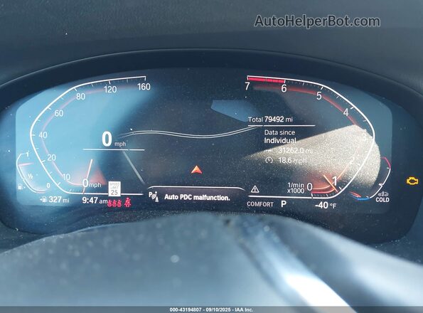 5UXTY3C0XLLE55574 2020 BMW X3 White Вид задніх сидінь