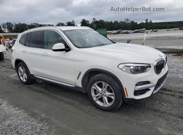 5UXTY5C00L9D08785 2020 BMW X3 White Przód prawy
