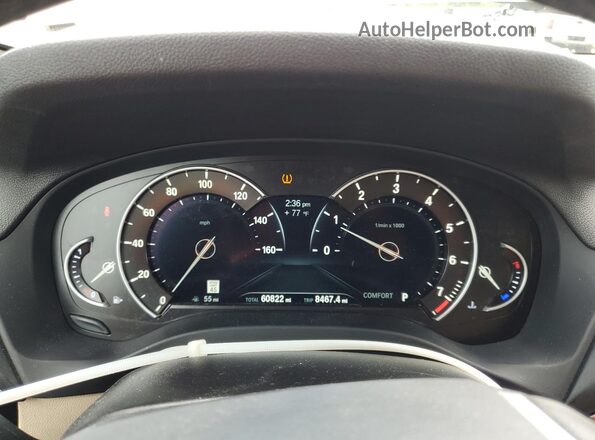 5UXTY5C00L9D08785 2020 BMW X3 White Widok zestawu wskaźników