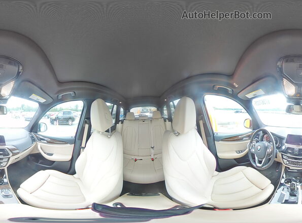 5UXTY5C00L9D08785 2020 BMW X3 White Widok wnętrza 360 stopni