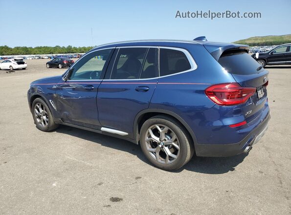 5UXTY5C00M9E41497 2021 BMW X3 Blue უკანა მარცხენა