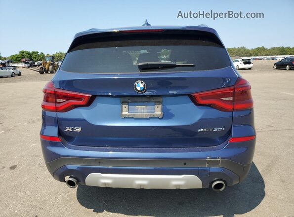 5UXTY5C00M9E41497 2021 BMW X3 Blue უკანა ხედი