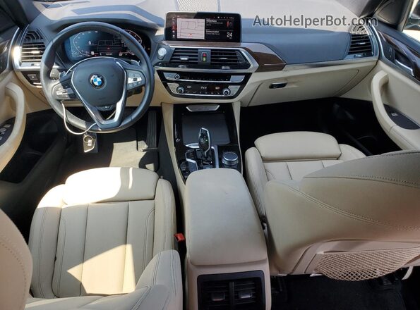 5UXTY5C00M9E41497 2021 BMW X3 Blue წინა პანელის ხედი