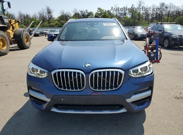 5UXTY5C00M9E41497 2021 BMW X3 Blue წინა ხედი