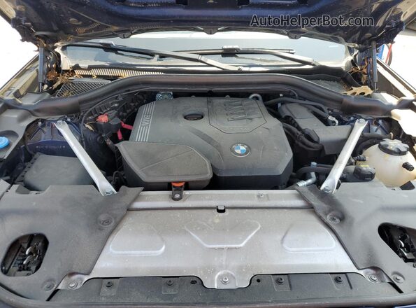 5UXTY5C00M9E41497 2021 BMW X3 Blue ძრავის განყოფილების ხედი