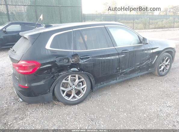 5UXTY5C00M9F13010 2021 BMW X3 Черный Задняя правая четверть