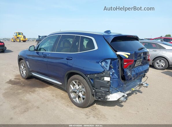 5UXTY5C04LLT39019 2020 BMW X3 Blue Trasero izquierdo