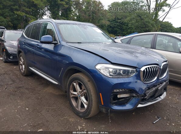 5UXTY5C05M9G83864 2021 BMW X3 Blue Vista frontal