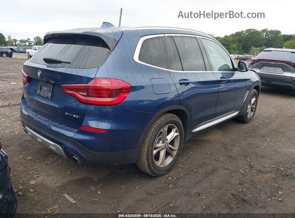 5UXTY5C05M9G83864 2021 BMW X3 Blue Trasero derecho