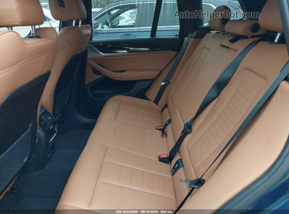 5UXTY5C05M9G83864 2021 BMW X3 Blue Vista de la etiqueta del VIN