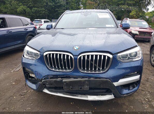 5UXTY5C05M9G83864 2021 BMW X3 Blue Vista del cuadro de instrumentos
