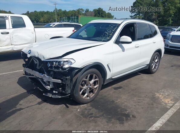 5UXTY5C06M9E93541 2021 BMW X3 White Передня ліва чверть