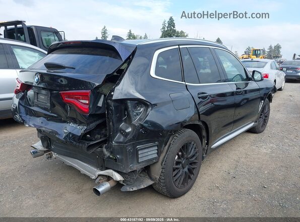 5UXTY5C07M9H21918 2021 BMW X3 Black Հետևի աջ