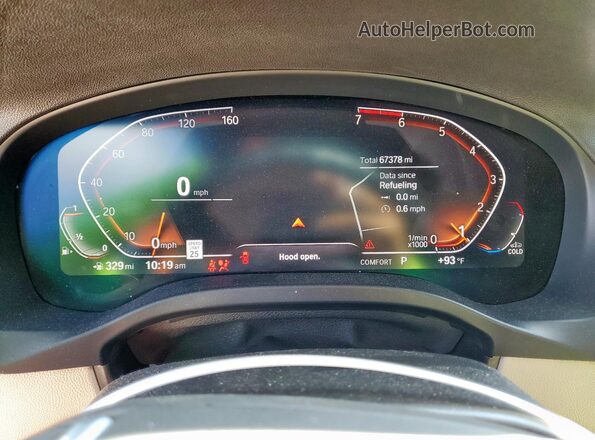 5UXTY5C09L9B66825 2020 BMW X3 Белый Вид щитка приборов