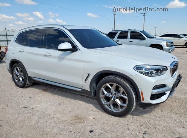 5UXTY5C09L9B66825 2020 BMW X3 Белый Передняя правая четверть
