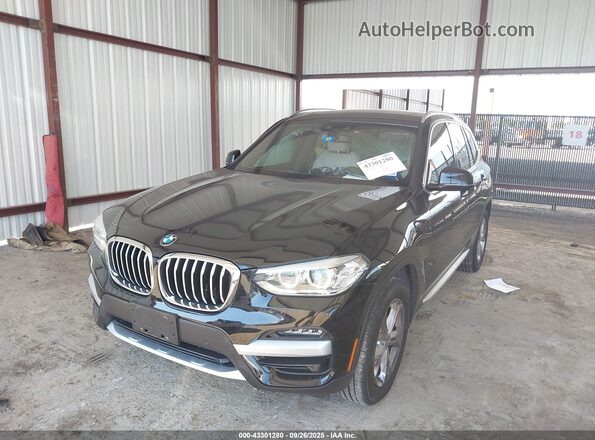 5UXTY5C09M9E65510 2021 BMW X3 Black Передня ліва чверть