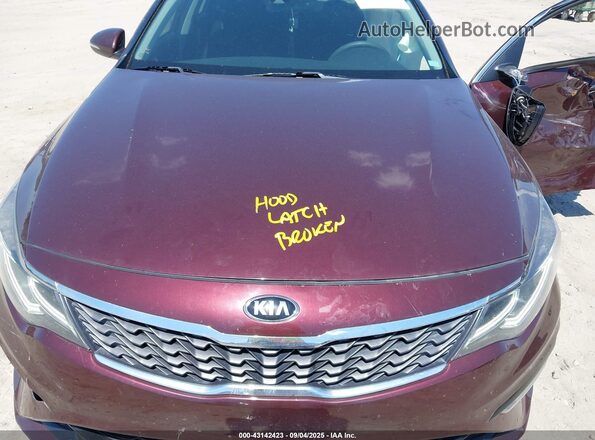 5XXGT4L33LG397838 2020 KIA OPTIMA Burgundy Widok z tyłu