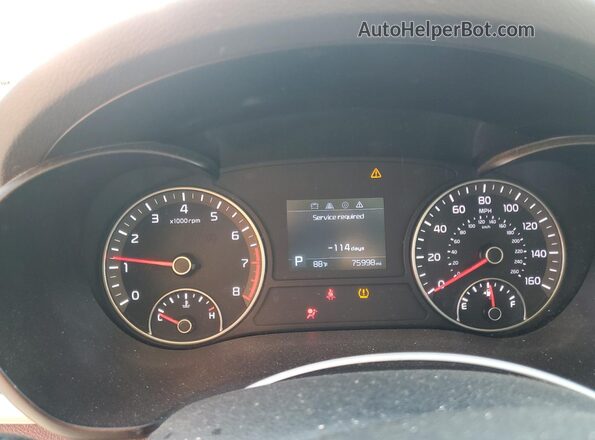 5XXGT4L34KG354558 2019 KIA OPTIMA Silver Սարքավորումների վահանակի տեսք