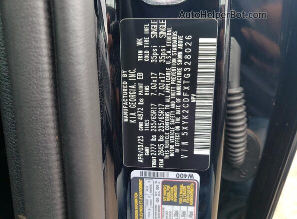 5XYK2CDFXTG328026 2026 KIA SPORTAGE Black ძრავის განყოფილების ხედი