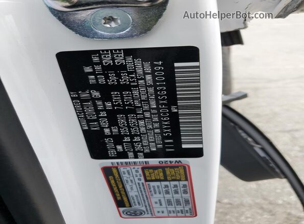 5XYK6CDFXSG310094 2025 KIA SPORTAGE White 