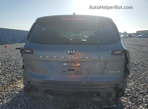 5XYP34HC8MG172238 2021 KIA TELLURIDE Gray უკანა ხედი
