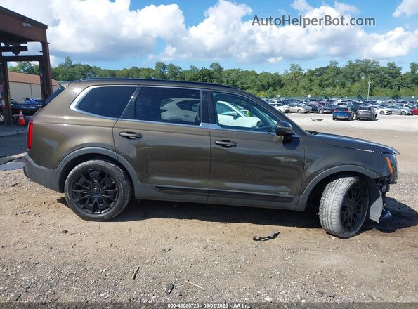 5XYP3DHC2MG109152 2021 KIA TELLURIDE Коричневый Панорамный вид салона 360°