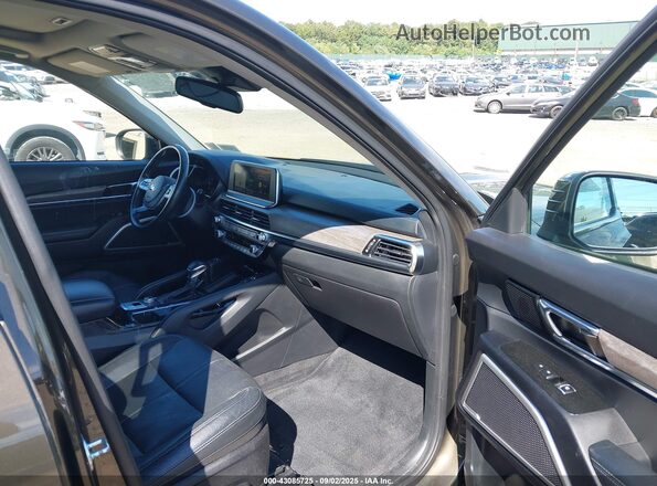 5XYP3DHC2MG109152 2021 KIA TELLURIDE Коричневый Вид салона спереди