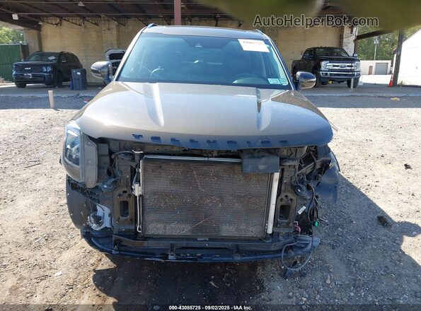 5XYP3DHC2MG109152 2021 KIA TELLURIDE Коричневый Вид задней части салона