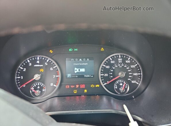 5XYP3DHC4LG080476 2020 KIA TELLURIDE Black Вид щитка приладів