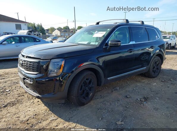 5XYP3DHC4MG129550 2021 KIA TELLURIDE Black Առջևի ձախ երեք քառորդ տեսարան