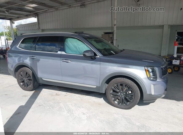 5XYP54HC0LG076516 2020 KIA TELLURIDE Gray Rear interior view