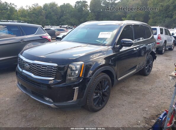 5XYP54HC4MG140493 2021 KIA TELLURIDE Black Առջևի ձախ երեք քառորդ տեսարան