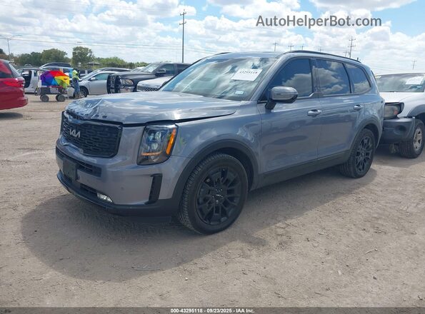 5XYP5DHC0NG261619 2022 KIA TELLURIDE Light Blue Передняя левая четверть