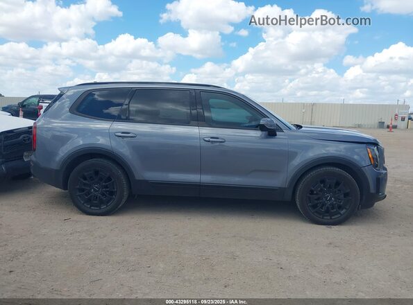 5XYP5DHC0NG261619 2022 KIA TELLURIDE Light Blue Вид задней части салона