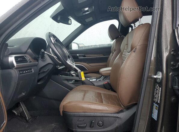 5XYP5DHC2MG142372 2021 KIA TELLURIDE Green წინა სალონის ხედი