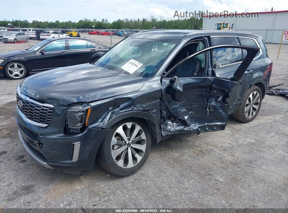 5XYP64HC0LG044601 2020 KIA TELLURIDE Gray წინა მარცხენა ხედი სამი მეოთხედიდან
