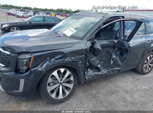 5XYP64HC0LG044601 2020 KIA TELLURIDE Gray წინა ხედი