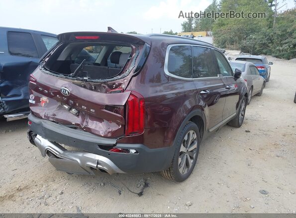 5XYP64HC6LG069082 2020 KIA TELLURIDE Maroon Հետևի աջ