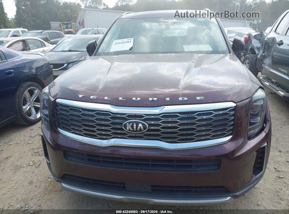 5XYP64HC6LG069082 2020 KIA TELLURIDE Maroon Սարքավորումների վահանակի տեսք
