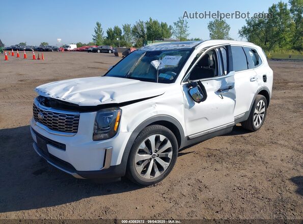 5XYP6DHC6LG032730 2020 KIA TELLURIDE White Առջևի ձախ երեք քառորդ տեսարան