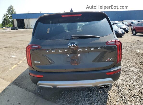 5XYP6DHC6MG107766 2021 KIA TELLURIDE Угольный Вид сзади