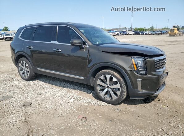 5XYP6DHC6MG107766 2021 KIA TELLURIDE Угольный Передняя правая четверть
