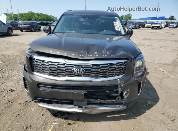 5XYP6DHC6MG107766 2021 KIA TELLURIDE Угольный Вид спереди