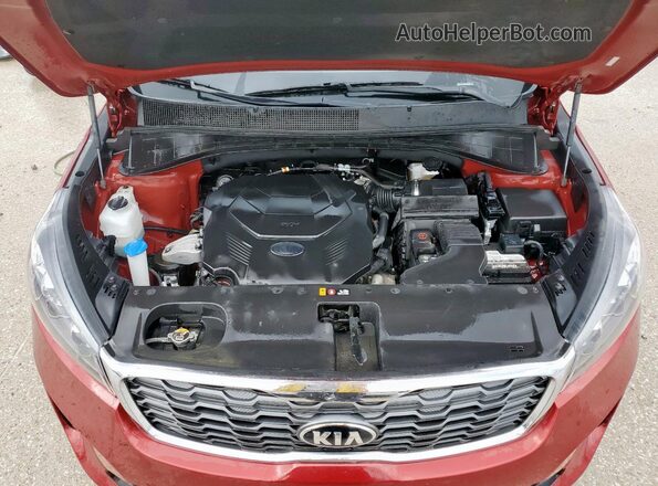 5XYPH4A56LG701875 2020 KIA SORENTO Burgundy Engine compartment view