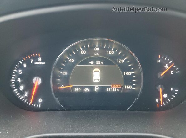 5XYPHDA54LG636508 2020 KIA SORENTO Brown Instrument cluster view