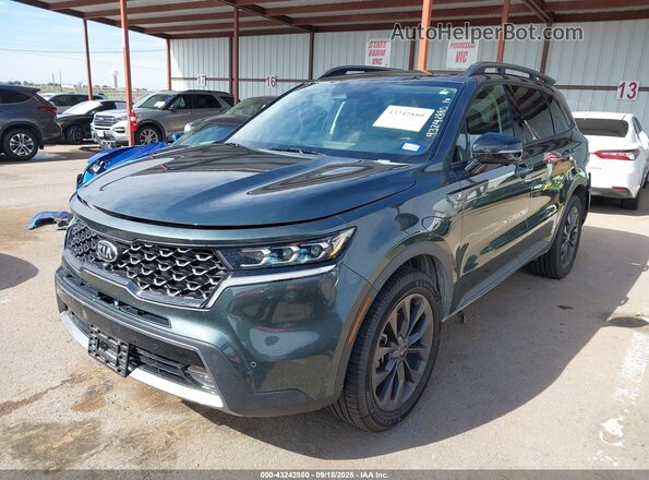 5XYRKDLF5MG010970 2021 KIA SORENTO Gray წინა მარცხენა ხედი სამი მეოთხედიდან