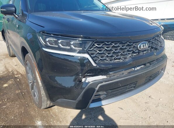 5XYRKDLF5MG045931 2021 KIA SORENTO Black Front view